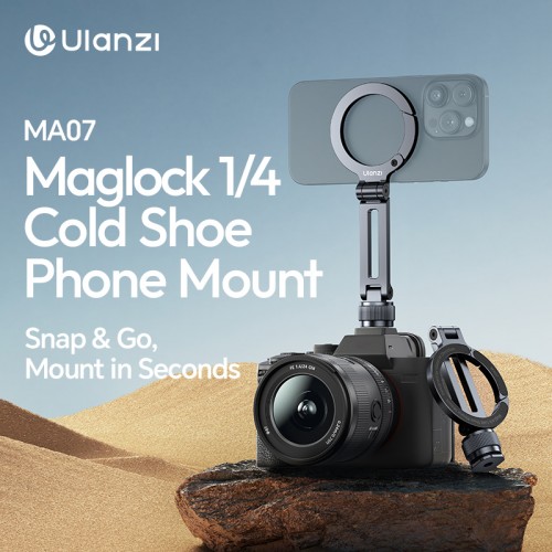 Тримач для телефону Ulanzi MA07 Maglock 1/4 Cold Shoe Phone Mount Black
