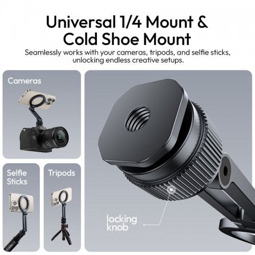Тримач для телефону Ulanzi MA07 Maglock 1/4 Cold Shoe Phone Mount Black