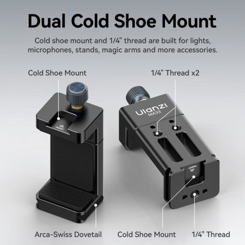 Тримач для телефону Ulanzi MA33 Phone Holder Black
