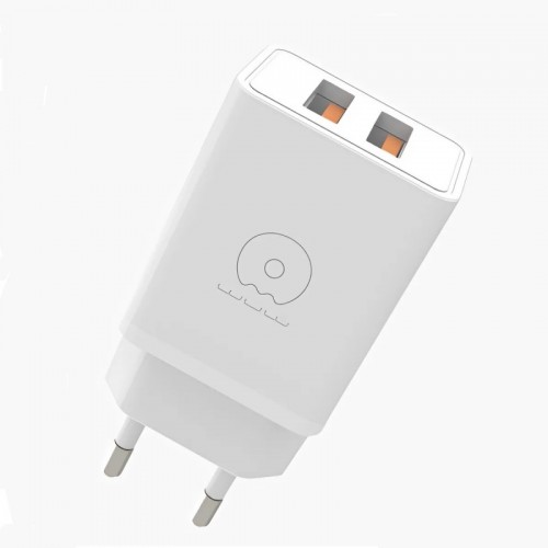Мережевий зарядний пристрій WUW-C155 2USB 3.1A білий