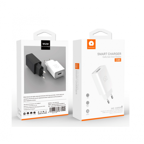Мережевий зарядний пристрій WUW-C85 USB 2.0A white