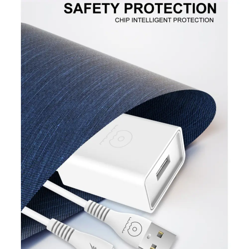 Мережевий зарядний пристрій з кабелем WUW-T82 Single USB home charger set type-c