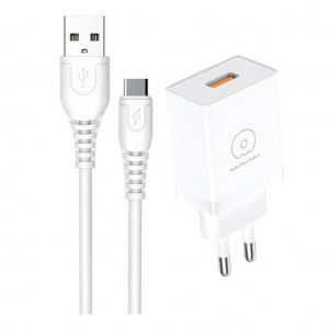 Мережевий зарядний пристрій WUW-T66 Single USB home charger kit