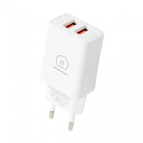 Мережевий зарядний пристрій з кабелем WUW-T55 2USB/3.1A set IP