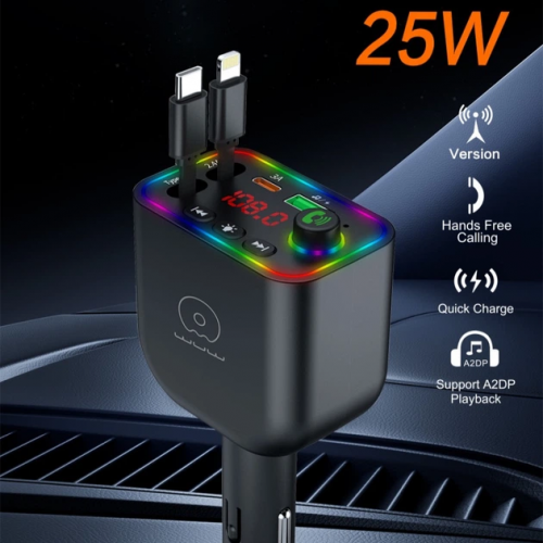 АЗП с FM-модулятором WUW-C237 черный