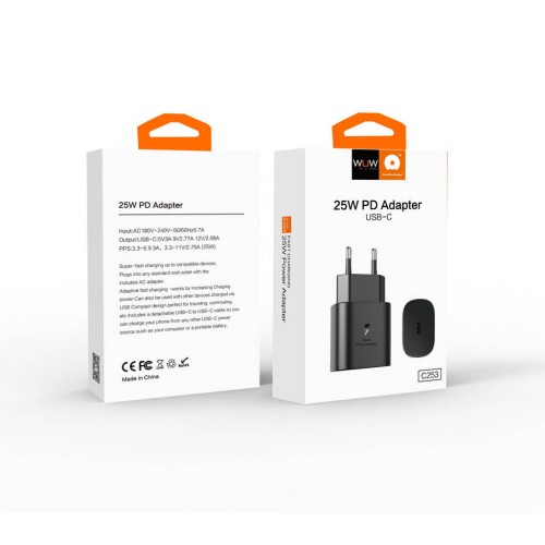 Мережевий зарядний пристрій WUW C253 PD 25W Charger
