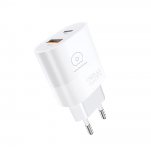 Мережевий зарядний пристрій WUW-C251 25W PD USB-C + USB QC3.0 18W