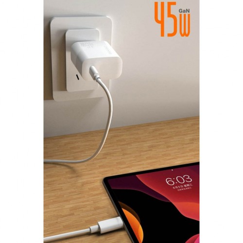 Мережевий зарядний пристрій WUW-C202 PD45W GaN Eu Smart Charger
