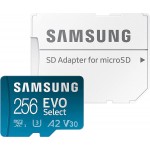 Карта пам'яті 256Gb Samsung EVO Select microSDXC (UHS-І U3) class 10 A2 V30 (R130MB/s, W30MB/s) (adapter SD)