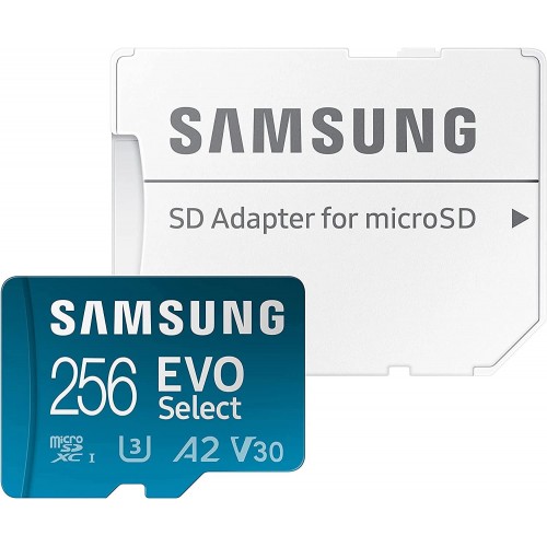 Карта пам'яті 256Gb Samsung EVO Select microSDXC (UHS-І U3) class 10 A2 V30 (R130MB/s, W30MB/s) (adapter SD)
