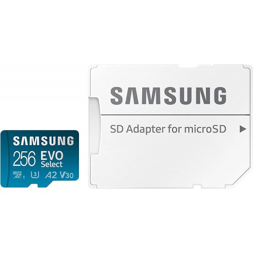 Карта пам'яті 256Gb Samsung EVO Select microSDXC (UHS-І U3) class 10 A2 V30 (R130MB/s, W30MB/s) (adapter SD)