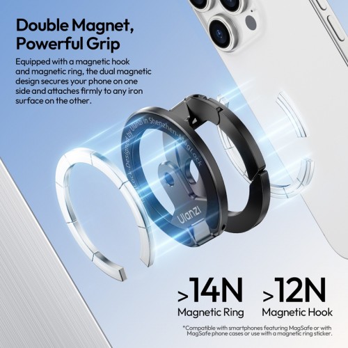 Тримач для телефона Ulanzi MA02 MagLock Dual Magnetic Phone Stand(Black)