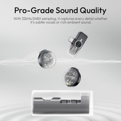 Беспроводная микрофонная система Петличка Ulanzi A21 Wireless Microphone Type-C Black