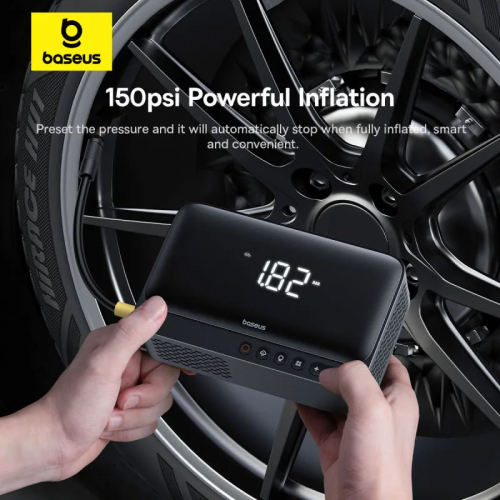 Автомобильное пуско-зарядное устройство Бустер с насосом Baseus Super Energy Series 4-in-1 Car Jump Starter 600A Cluster Black