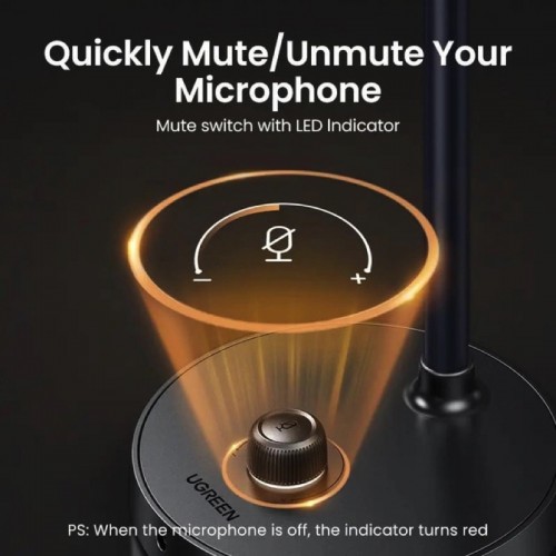 Настільний мікрофон UGREEN CM564 Desktop USB-A Microphone(UGR-90416), Black