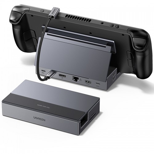 Док-станція Ugreen CM800 Steam Deck 9 в 1 USB-C Output 1×DP, 1×USB-C, 3×USB-A, 1×RJ45, 1×SD Card Slot, 1×TF Card Slot Space Gray
