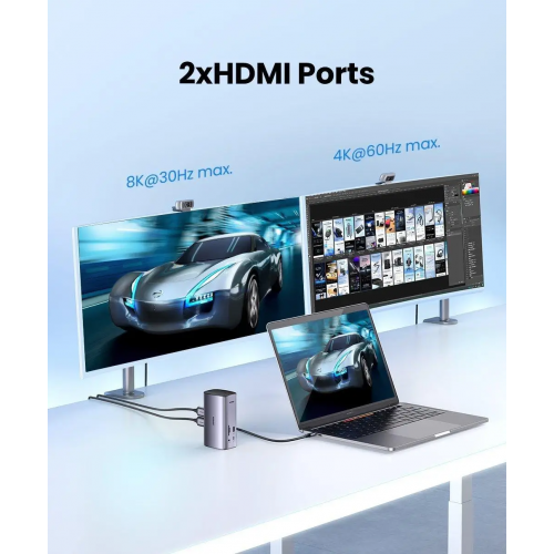 USB-хаб Ugreen USB-C Multifunctional Docking Station (13 в 1)