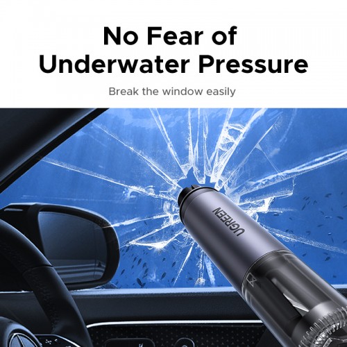 Автомобільний аварійний молоток (склобій) з ножем Ugreen LP821 Car Safety Hammer