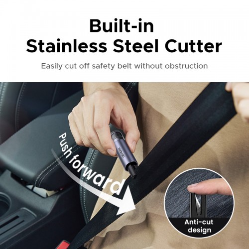 Автомобільний аварійний молоток (склобій) з ножем Ugreen LP821 Car Safety Hammer