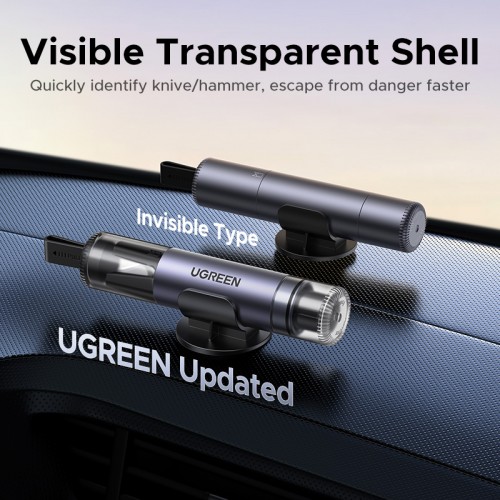 Автомобільний аварійний молоток (склобій) з ножем Ugreen LP821 Car Safety Hammer