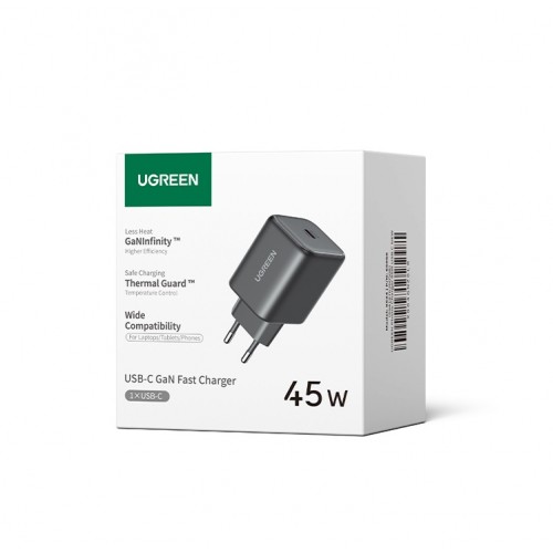 Сетевое зарядное устройство 45W Ugreen X524 USB-C GaN Fast Charger EU white