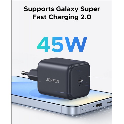 Сетевое зарядное устройство 45W Ugreen X524 USB-C GaN Fast Charger EU white