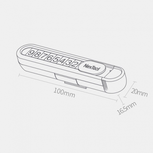 Паркувальна візитка Xiaomi NEXTOOL Вбудований склобій та стропоріз Black