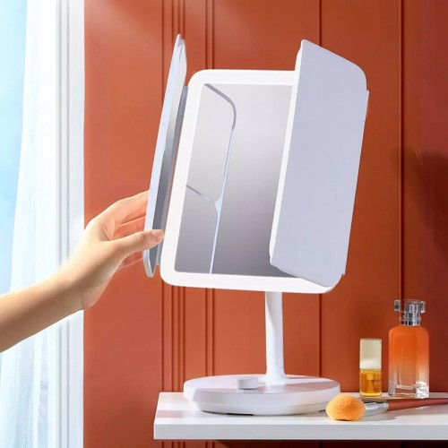 Дзеркало для макіяжу Xiaomi JordanLED table folding cosmetic mirror Pink