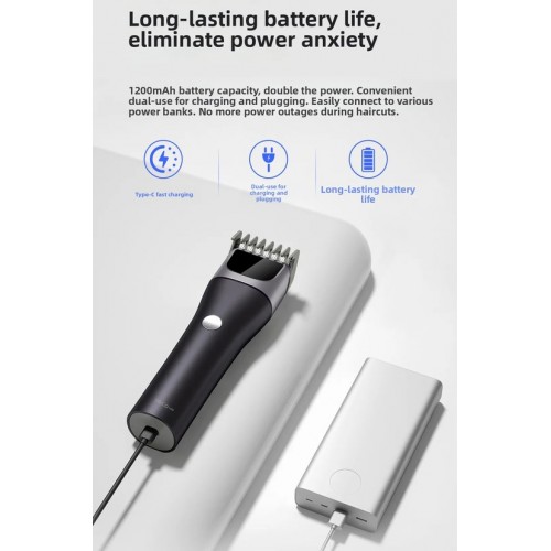 Машинка для стрижки Xiaomi DOCO Electric Hair Clipper Black Knife Turbo Edition Metallic Deep Blue