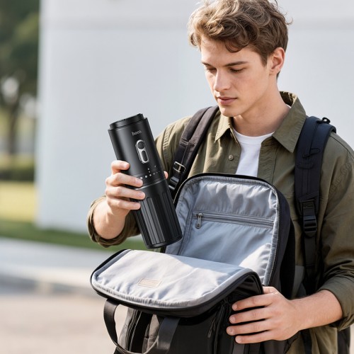 Портативная кофемашина Hoco HX80 15 W 1300 mah all-in-one Black