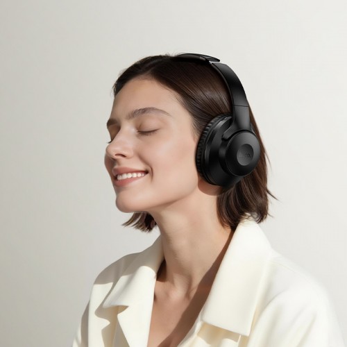 Бездротові Bluetooth навушники накладні Hoco W71 Cool sound Black