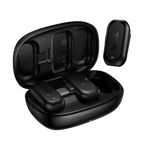Беспроводная микрофонная система Hoco L26 Type-C Smart AI шумоподавление Петличка Black