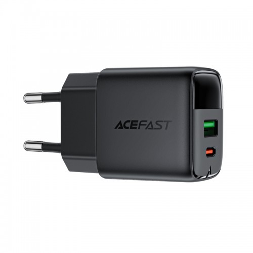 Сетевое зарядное устройство 35W Acefast A116 GaN (USB-A+USB-C) с цифровым дисплеем Black