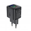 Сетевое зарядное устройство 25W Acefast A114 GaN (USB-A+USB-C) с цифровым дисплеем Black