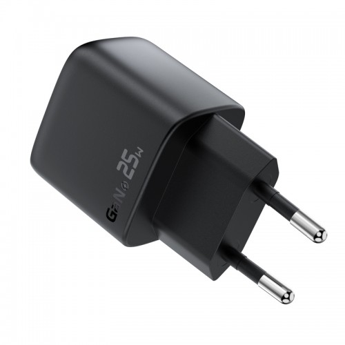 Сетевое зарядное устройство 25W Acefast A114 GaN (USB-A+USB-C) с цифровым дисплеем Black