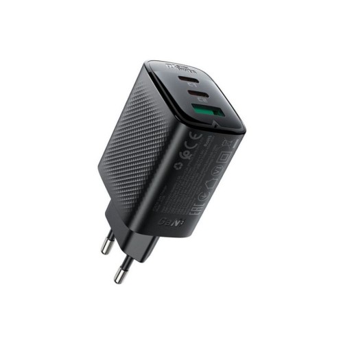 Сетевое зарядное устройство 67W Acefast A108 GaN (2*USB-C+USB-A) Black