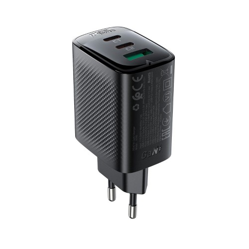 Сетевое зарядное устройство 67W Acefast A108 GaN (2*USB-C+USB-A) Black