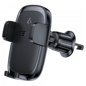 Автодержатель для телефона с беспроводной зарядкой Acefast D48 press type for air vent Black