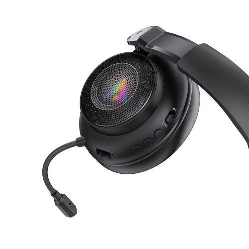 Комп'ютерні навушники ігрові Acefast H15 gaming wireless headset Black