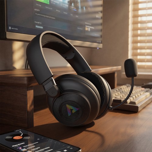 Комп'ютерні навушники ігрові Acefast H15 gaming wireless headset Black