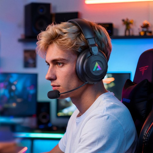 Комп'ютерні навушники ігрові Acefast H15 gaming wireless headset Black