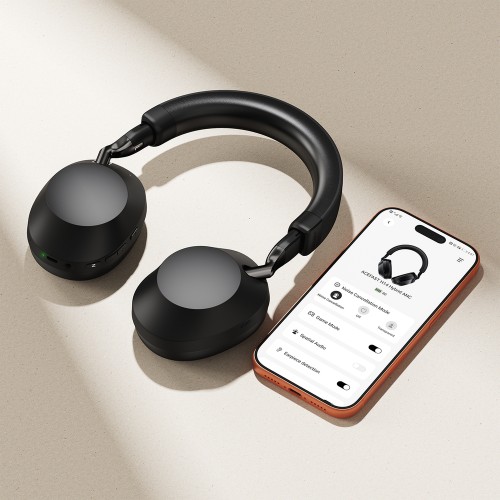 Бездротові накладні навушники Acefast H14 hybrid ANC wireless headset Black