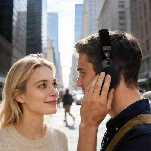 Бездротові накладні навушники Acefast H14 hybrid ANC wireless headset Black