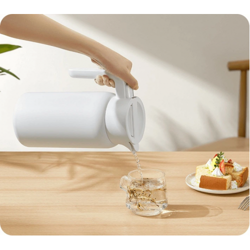Нержавеющий термос-чайник Xiaomi Insulated Kettle 1.8L White