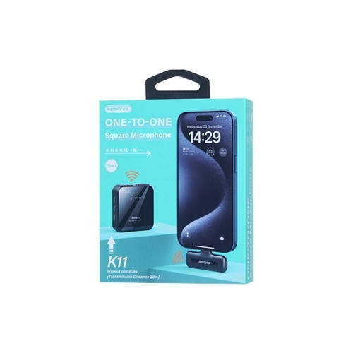 Петличный беспроводной микрофон Remax K11 Square 2 в 1 Type-c