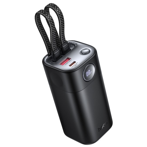 Повербанк для ноутбука 65W Hoco Q59 Chispeante 20000mAh з двома кабелями Type-C/Lightning black
