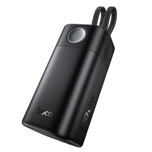 Повербанк для ноутбука 65W Hoco Q59 Chispeante 20000mAh з двома кабелями Type-C/Lightning black