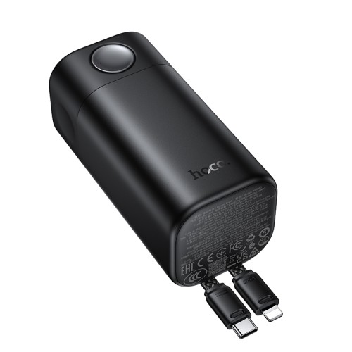 Повербанк для ноутбука 65W Hoco Q59 Chispeante 20000mAh з двома кабелями Type-C/Lightning black