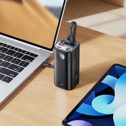 Повербанк для ноутбука 65W Hoco Q59 Chispeante 20000mAh з двома кабелями Type-C/Lightning black