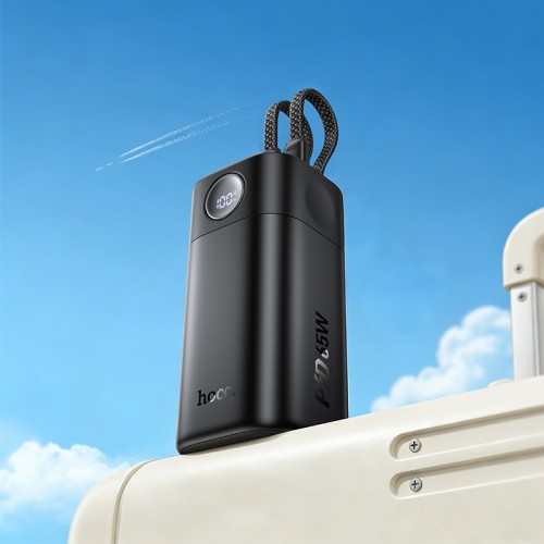 Повербанк для ноутбука 65W Hoco Q59 Chispeante 20000mAh з двома кабелями Type-C/Lightning black